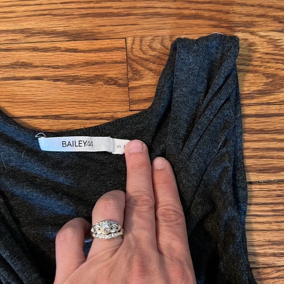 Bailey 44 Dark Gray Knot Front Maxi Dress with Left Front Slit - Picture 2 of 7